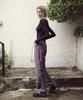 ETMON Waist Belt Corduroy Pants, Purple