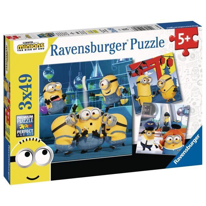 Puzzles Les Minions 3x49 pièces - Ravensburger - Pour enfants dès 5 ans