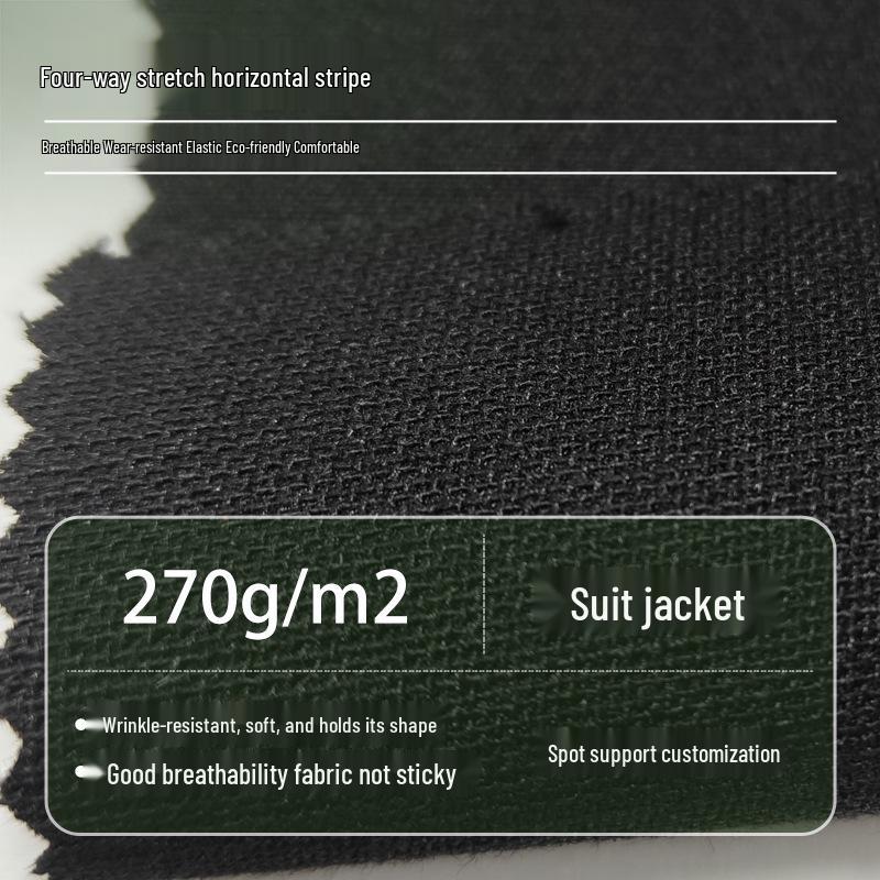 Four-Way Stretch Elastic Fabric for Stock Pants (78% Polyester, 16% Rayon, 6% Spandex)