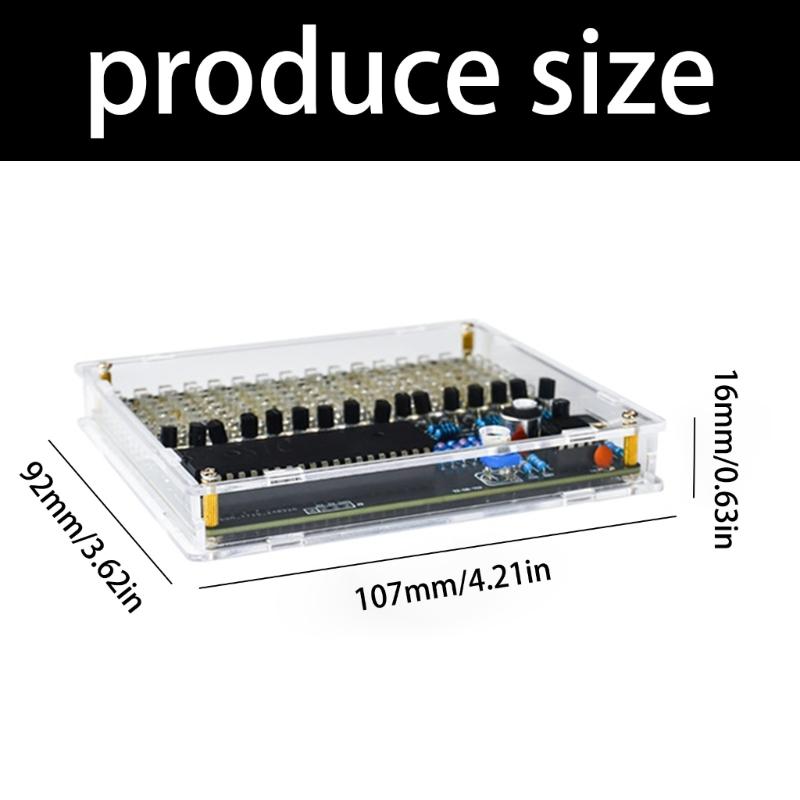 Colorful Voice Activated LED Rhythm Light Display Board With 16X8 Light Panel For Music Visualization Projects