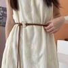 Womens Original Design Summer Thin Leather Waist Belt Perfect For Dresses Long
