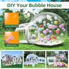 Inflatable Bubble House Clear PVC Dome Tent with Blower Quick Inflation 3-5 Min for Kids Party Backyard Garden Outdoor Play CE EN71 Certified