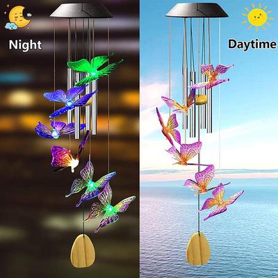 Solar Hummingbird & Butterfly Wind Chime Light