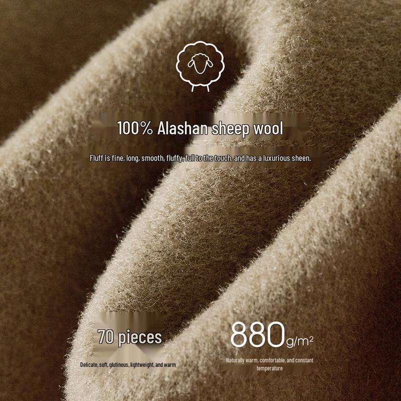 Shangdu Bila Women's 100% Wool Mid-Length Double-Faced Winter Coat