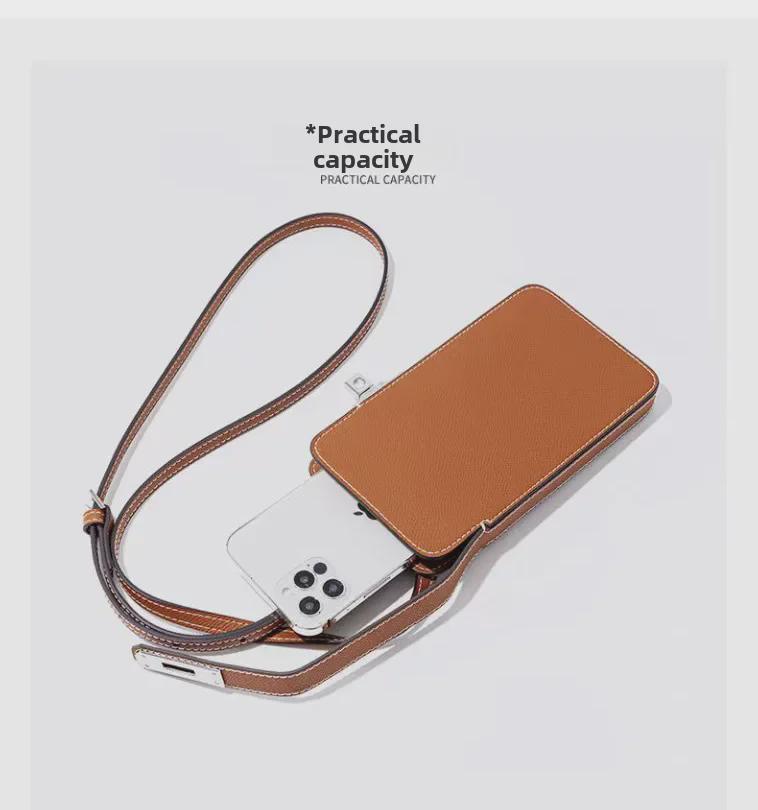 Women's Genuine Leather Palm Pattern Mini Crossbody Phone Bag