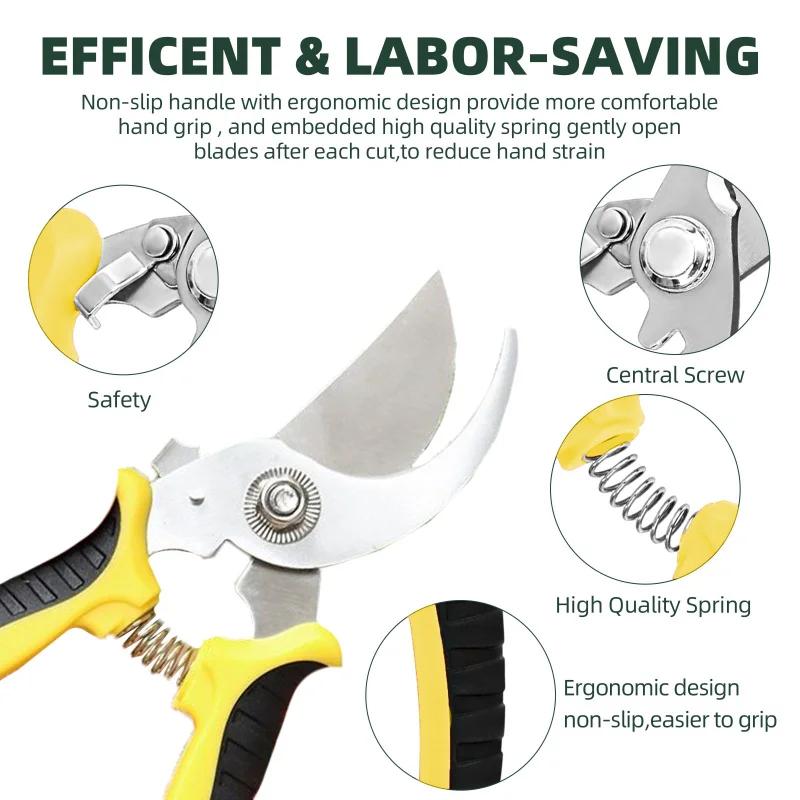Garden Pruning Shears Gardening Plant Sharp Branch Pruners Tree Trimmers Secateurs for trimming flowers,plants