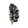 Artistic Retro Crystal Leaf Brooch - Luxury Women's Corsage Pin for Elegant Suits