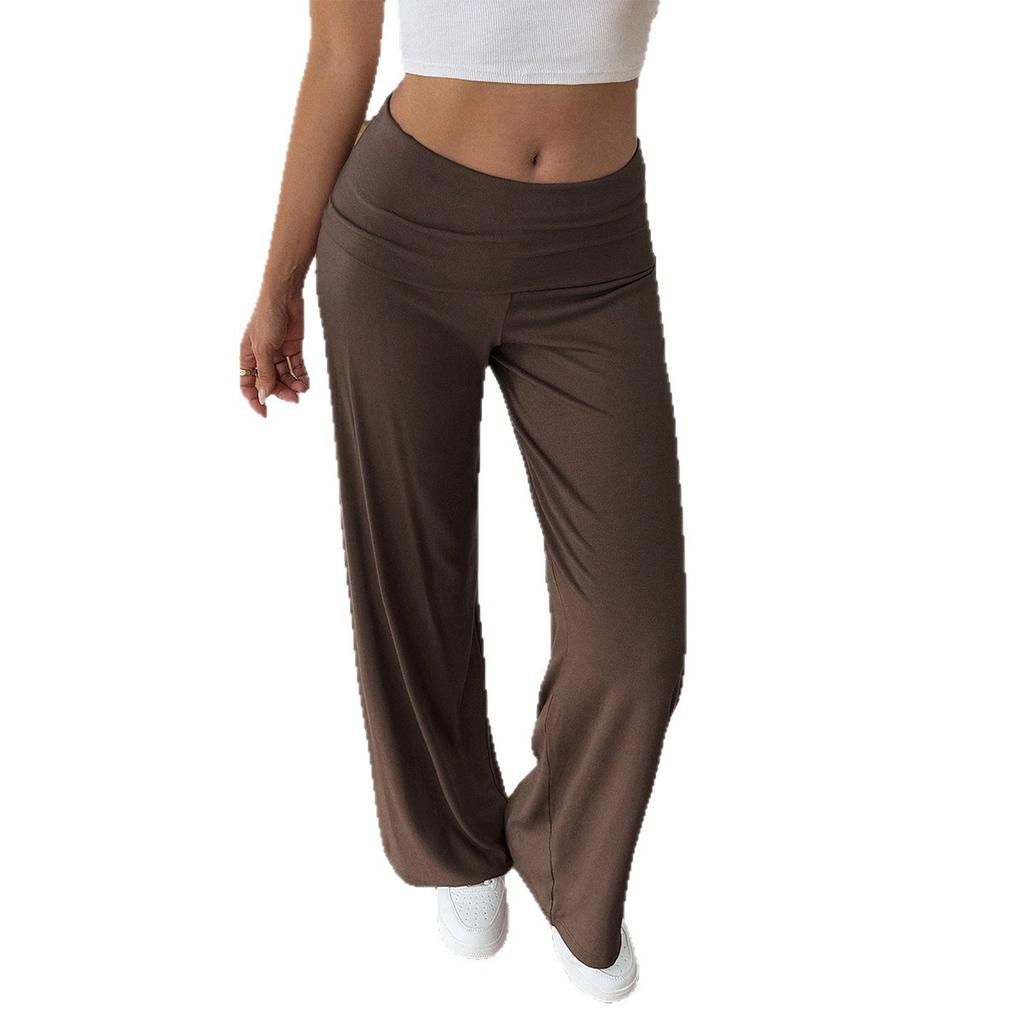 Casual Holiday Solid Color Straight Trousers for Women 2025 Autumn and Winter