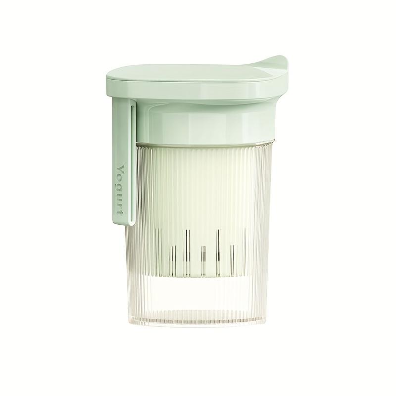 Strainer Lid for Yogurt Cups , Durable PET Greek Yogurt Strainer with Spoon, Portable Milk Curds Separator for Smoothies, Parfaits, Healthy Snacks