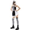 S-XL Drag Queen Vampir Clown Karomuster Harlekin Halloween Dämon Kostüm