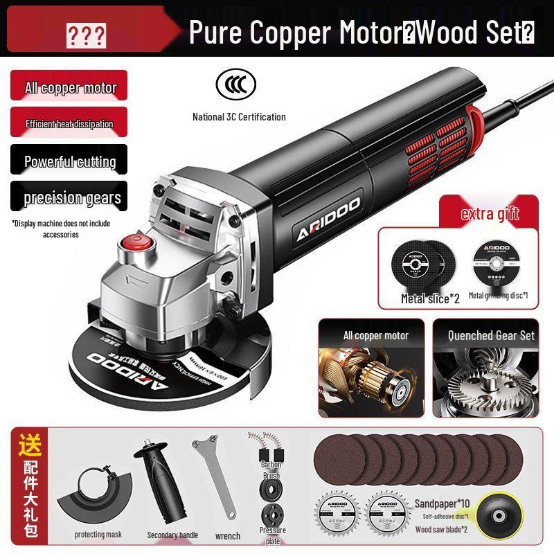 Compact Multi-Functional Handheld Angle Grinder and Polisher