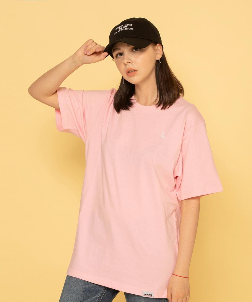 Leideun Basic L Logo S/S Tee-Light Pink