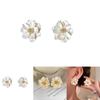 Minimalist Camellia Drop Earrings With Electroplated Finish For Ladies Summer