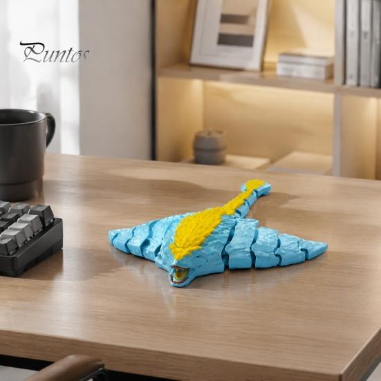 Sea Animal Figurine with Flexible Joints Articulated Deep Creature Toy, 3D Printed Horror Marine Figure, Figure for Desk Decoration Movable