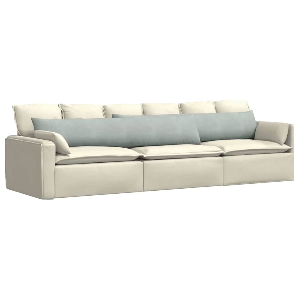 Sofa Cushions 2 Pieces Light Grey 200 X 40 Cm Cord Fabric