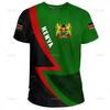 3D Printed Kenya National IndependenceDay T Shirt The Republic-of Kenya Emblem Falg Graphic Short Sleeves Vintage Tee Shirts Top