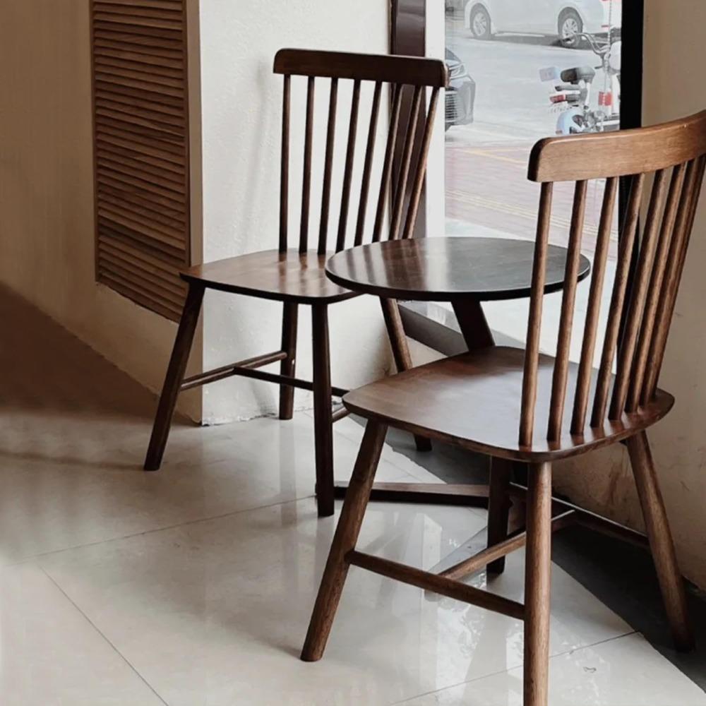 For Dining Chairs Set of 4, Windsor Chair Farmhouse Spindle Back Wood Dining Room Chairs, Solid Wooden Kitchen Chair for Living