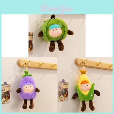 Cartoon Fruit Plush Keychain With Pp Cotton Filling For Kids And Teens