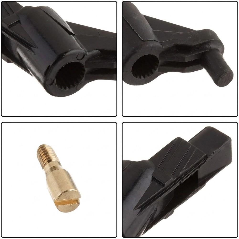 Faucet Handle Lever Adaptor Kit Compatible with Part 46265000 Includes 2 Black ABS Adaptors 1 Brass Screw 1 Spacer
