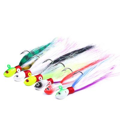 1Pcs Jigging Fishing Lure Soft Bait Feathered Hooks Multi-Color Rotation Composite Sequins