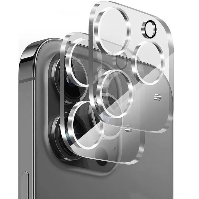 Vitre de protection - BOOLING - pour iPhone 15 Pro Max - Caméra arrière - Verre trempé - Lot de 2