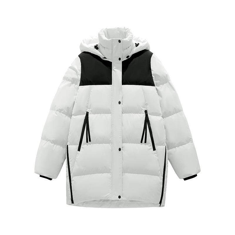 

Высококачественная контрастная хлопковая куртка с капюшоном, средней и длинной длины, модная и теплая куртка XXL