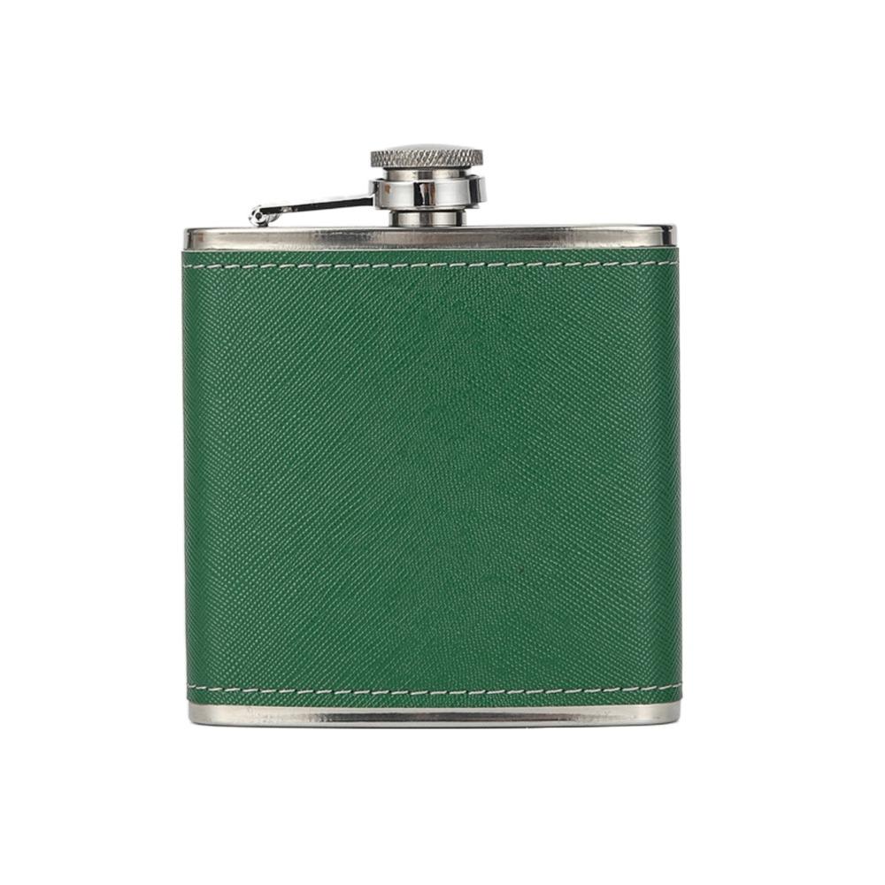 Mode 6oz Taschenflasche Auslaufsicher Lederbezogen Trinkwasserflasche Mini Tragbar Weinkelch Outdoor