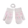 Hanging Neck Rope Children Knitted Mittens Thickened Warm Winter Warm Gloves  Winter Season