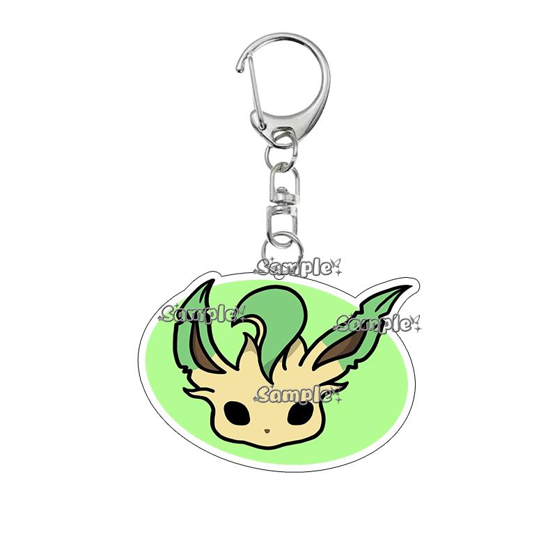 Anime Glaceon Flareon Jolteon Cartoon Acrylic Keychain Figure Keyring Ornament Collectible Accessory Charm Couple Chain Jewelry