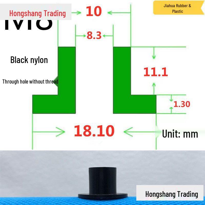 Step T-Shaped Nylon Insulating Bushing Washer, M3-M35 Thread Protection Spacer