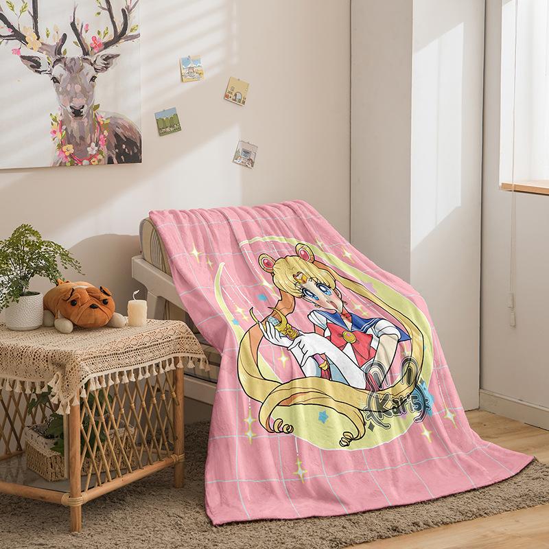 Cartoon Beautiful Girl Series Double-Sided Flannel 3D Digital Printing Blanket Blanket