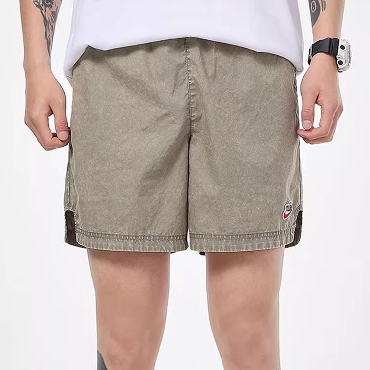 Nike Retro Washed Denim Casual Shorts Men Bottoms Military-Green DC1878-320