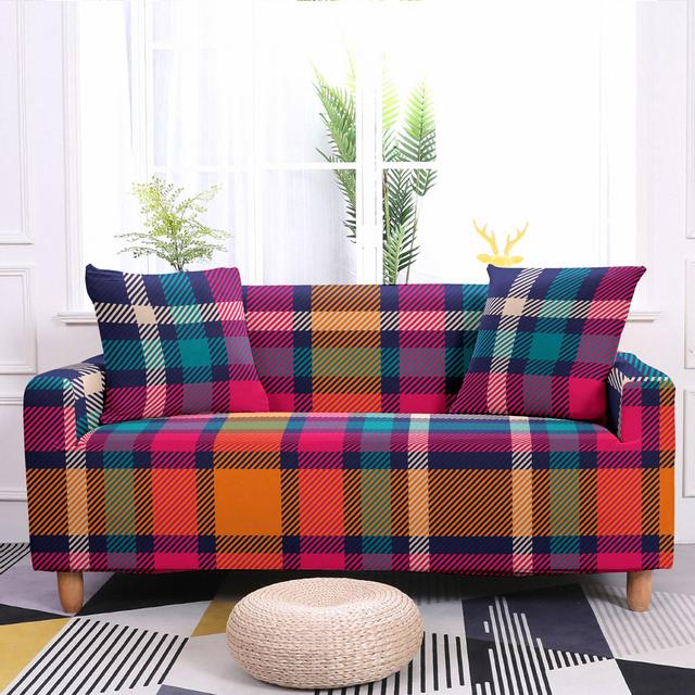 Geometrický potah na pohovku do obývacího pokoje Elastický potah na pohovku Mandala Potisk Stretch Potah Rohový potah na pohovku Křeslo Home Decor