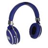 LX‑510BT Bluetooth Headset Folding Plug in Comfortable Leather Ear Cups Music Headphones for PC Phone Blue