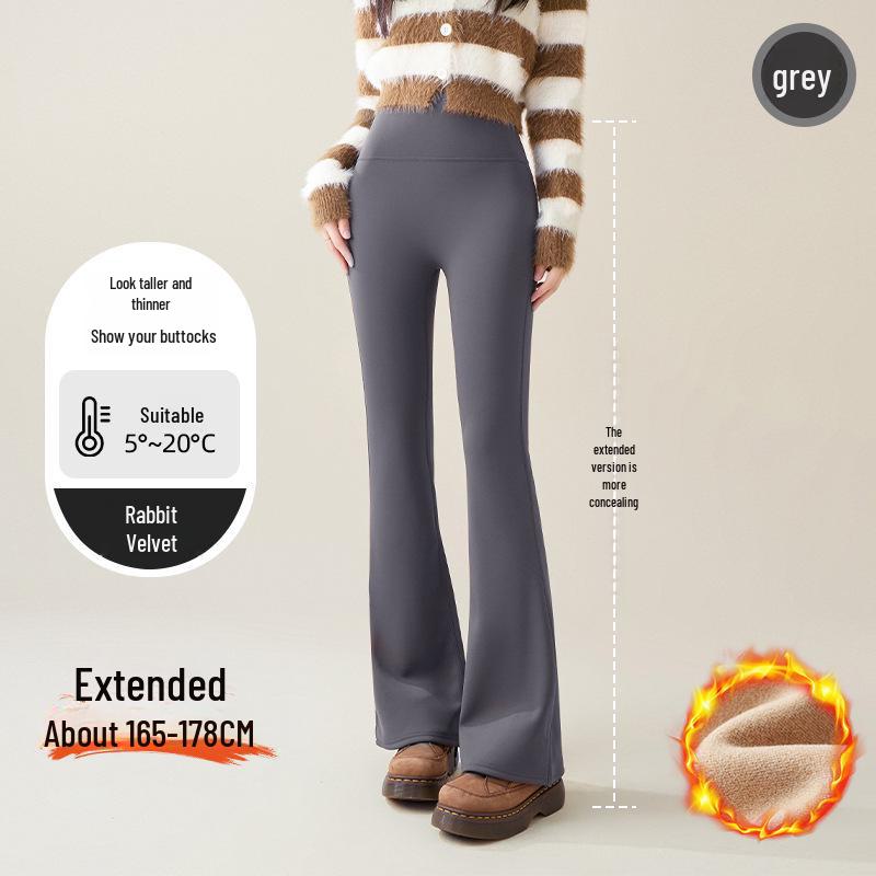 Women's High-Waist Flared Pants - Petite, Lightweight Summer Style, 2025 Collection, No-Drop Long Casual Design