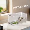 Turtle Aquarium Reptile Tank Household Aquarium Habitat Aquatic Tortoise Aquarium  Hydroponic Tank Fish Tank Vivarium Box