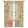 Bohemian Mandala Sheer Voile Curtains for Living Room Bedroom Exotic Style Window Tulle Curtains Transparent Chiffon Curtain