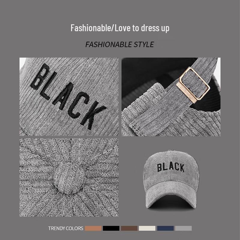 ZHENYUEQI Unisex Striped Corduroy Baseball Cap