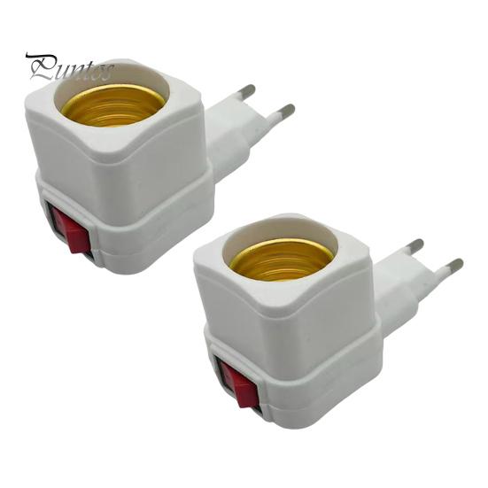 

Светодиодный патрон E27 с цоколем для лампочек с выключателем питания и питания, надежный универсальный адаптер для подключения патрона лампы 2pcs