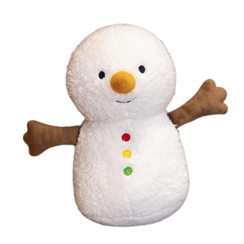 Niedliches und fröhliches Weihnachts-Plüschtier mit Fliege Weihnachtsbaum-Puppe Schneemann-Kissen