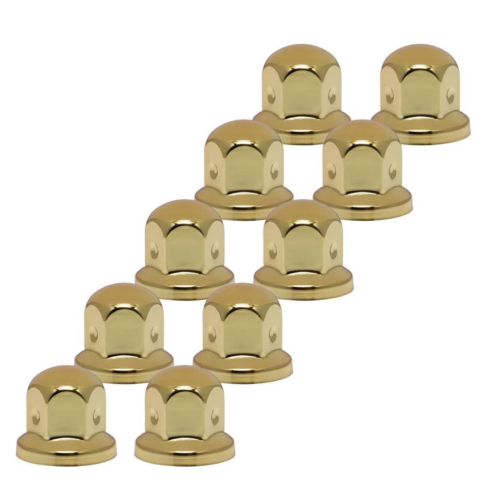 Jet Inoue Gold Nut Pack of 500345 Covers, 45L, 33mm, Steel, 10, Round, золотой