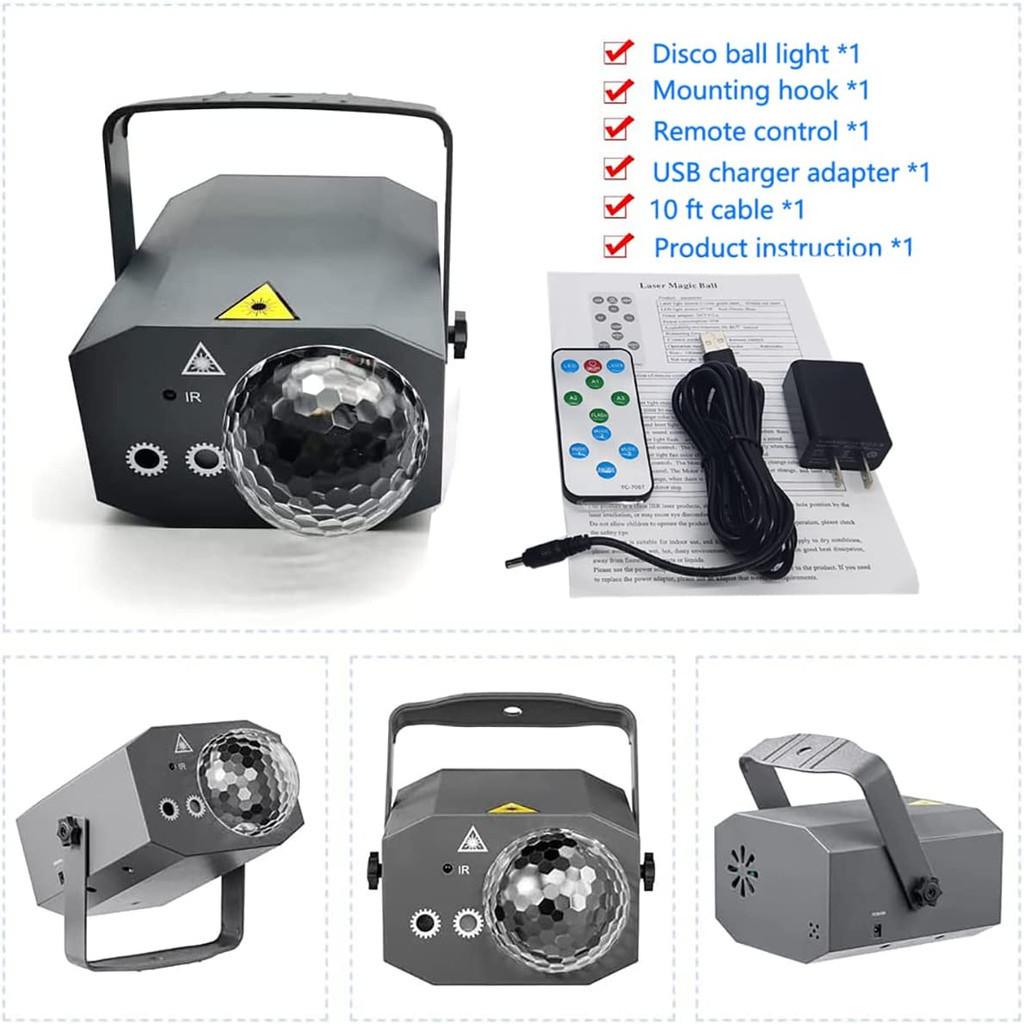 

72 узора Диско-свет Светодиодный Цветной Вечериночный Свет Регулируемый Лазерный Проектор Сценические Огни Вечеринка DJ Свет чёрный