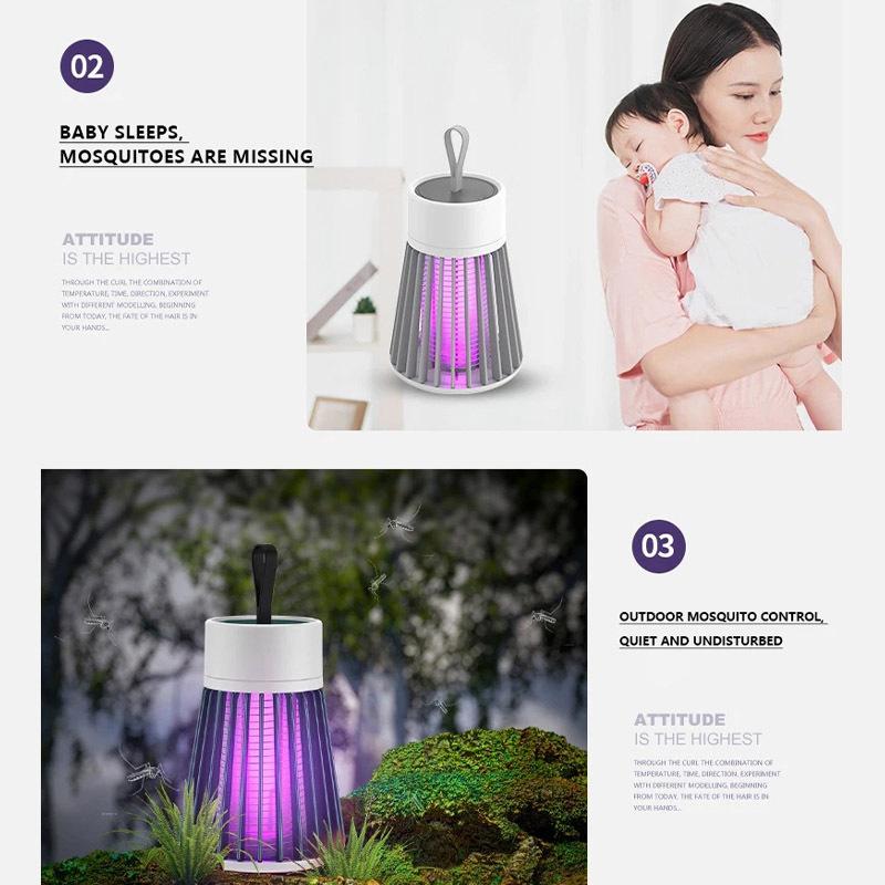 Přenosná lampa proti komárům USB lapač much hubič hmyzu ložnice repelent proti komárům venkovní lampa proti komárům elektronický hubič komárů