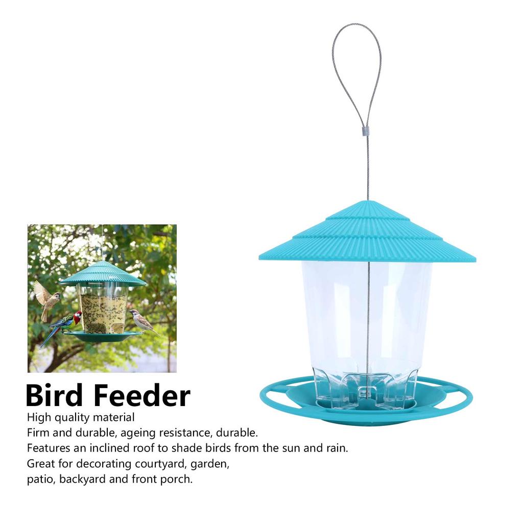 Bird Feeder Roof Hanging Bird Feeder Feeding Tool for Garden Yard Outdoor Decoration