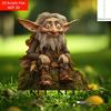 2D Flat 1Pc Sitting Gnome Acrylic Garden Stake, Multifunctional Outdoor Decor For Lawn Patio, St. Patrick's Day Valentine Easter Ramadan Decoration