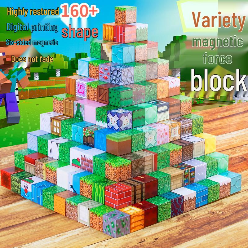 My Building Block World: Magnetic Cube Accessories - Mini Iron Stone Magnets for Children's Educational Building Toys
