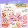 Children's Wooden Ice Cream Shop Pretend Play Dessert Set With Realistic Tea Accessories