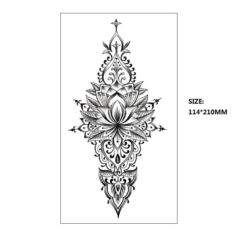 Bohemian Geometric Shape Water Transfer Small Full Arm Back Sexy Simulation Tattoo Sticker