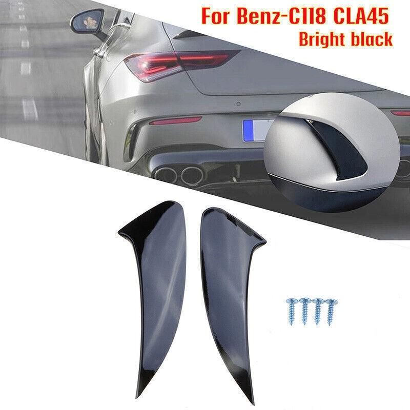 Gloss Black For Mercedes C118 CLA35 CLA45 AMG 2020+ Rear Bumper Air Vent Covers