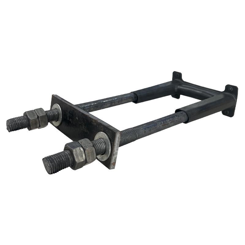 Hot-Dip Galvanized Square U-Bolt Pipe Clamp for Solar Installation 10x100x350 mm